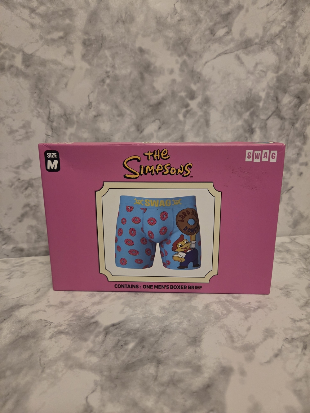 Swag The Simpsons Lard Lad Donuts Boxers Men's Meduim 31 - 33